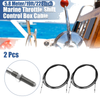 2 x Marine Throttle Shift Control Box Cable Black