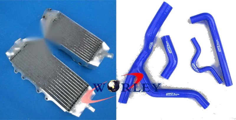 Kawasaki KX250F KXF250 Aluminum Radiator + Y Hose (2006-2008)