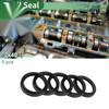 Oil Seal Rotary Shaft Seal NBR Rubber 32x40x5mm Black 5 Pcs