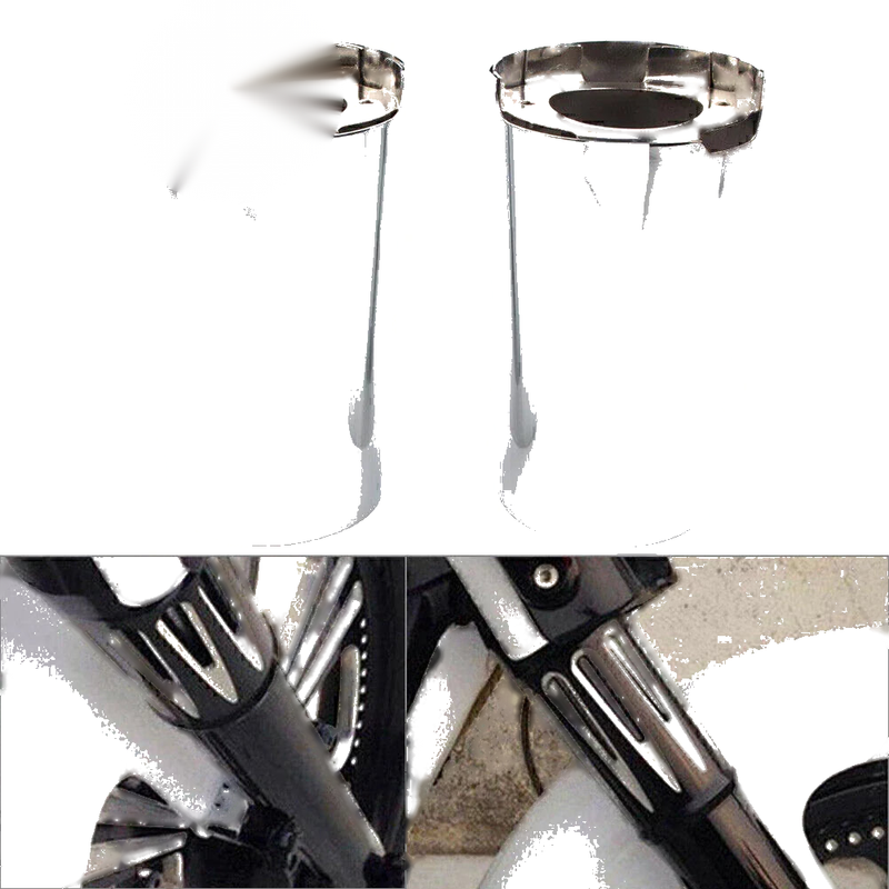 Harley Touring Electra Street Tri Glide Chrome Fork Slider Covers (2014-2023)