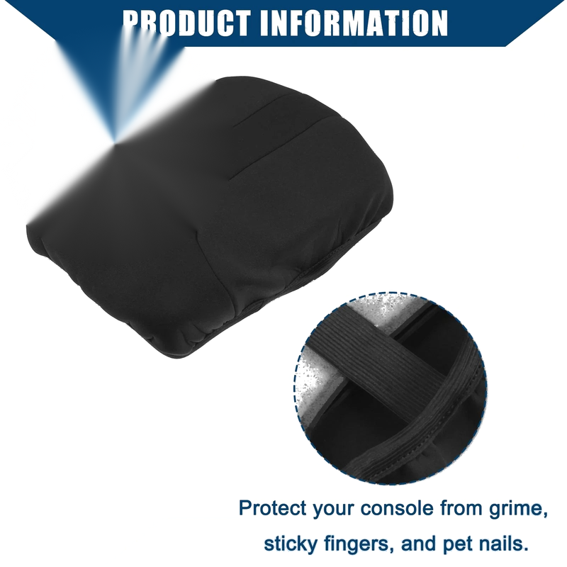 Nissan Rogue Center Console Armrest Cover 15-20 Neoprene Black