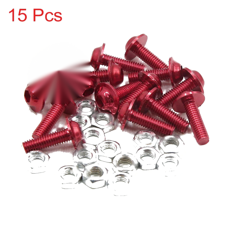 Motorcycle 15pcs M6 Fairing Bolts