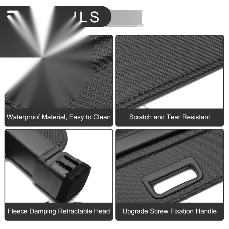 Toyota 4Runner 2010-2024 Carbon Fiber Black Retractable Cargo Cover