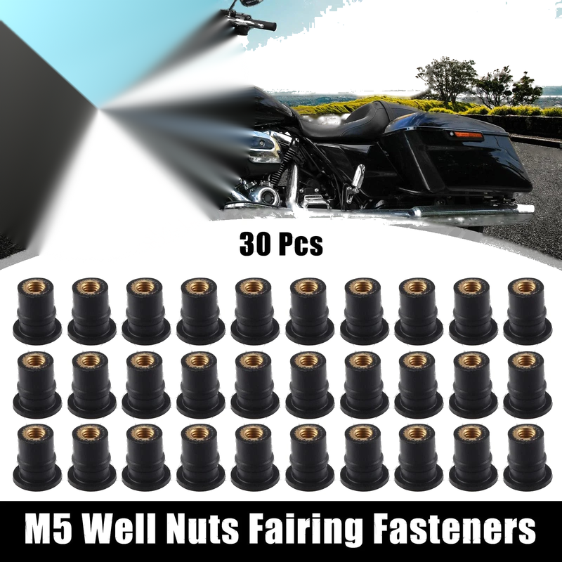 Motorcycle 30pcs M5 Convex Well Nuts