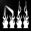 Car Racing Laptop Skateboard 1set Vinyl Flame Reflective Stickers