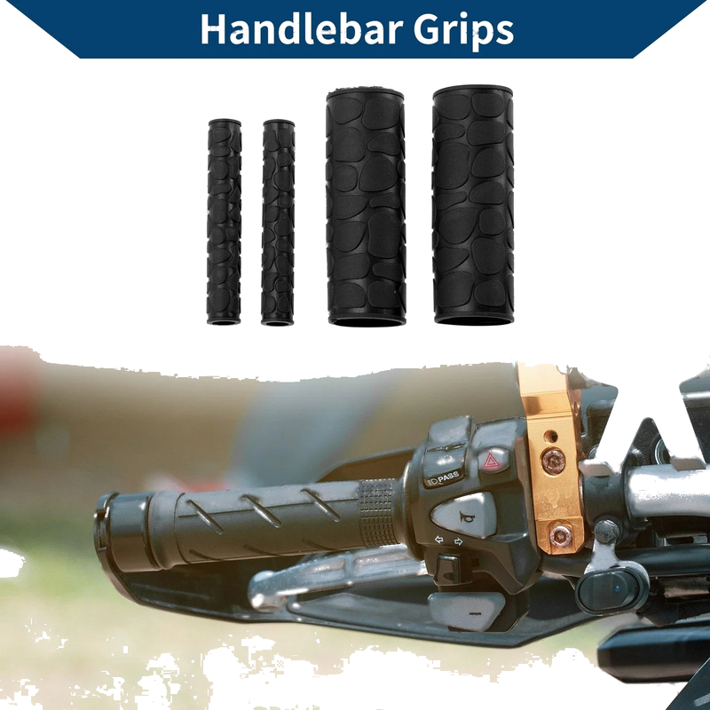 Motorcycle Rubber Black 1 x Hand Grips Cover