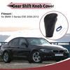BMW 3 Series E90 Black Blue Faux Leather Gear Shift Knob Cover (2004-2012)
