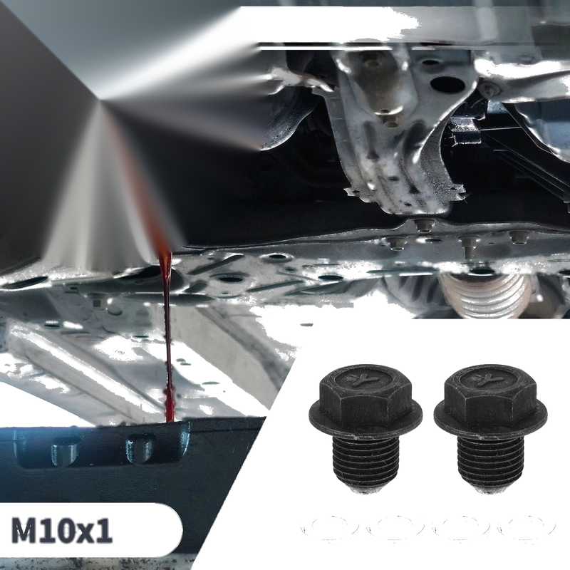 Car Motorcycle Boat Set M10x1 0.71" Engine Oil Drain Plug W/ Gasket