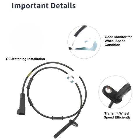 Chevrolet Equinox ABS Wheel Speed Sensor 1 x Front Left (2010 - 2017)