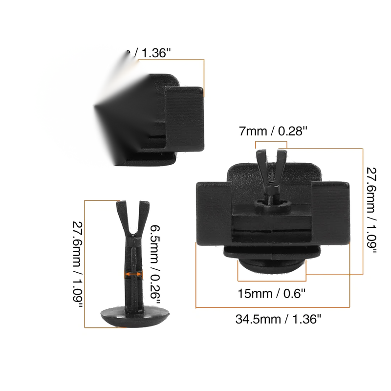 Toyota 5 x Front Mudguard Bumper Cover Clips