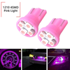 T10 Wedge 4 SMD LED Brake Light Bulbs   - 2x Pink