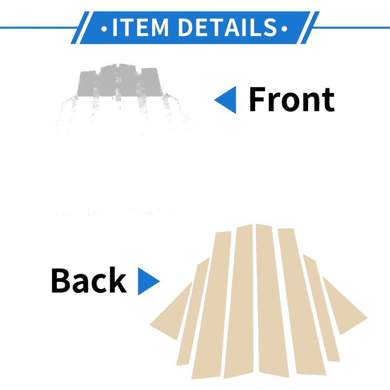 Hyundai Elantra (2007-2010) Silver Tone 8 Pcs Door Pillar Window Trim