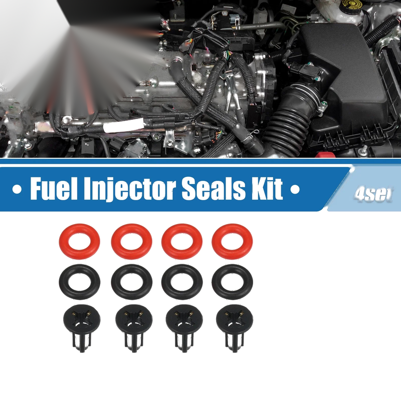 Suzuki GSXR1000 4 x Fuel Injector O-Rings Seals with Micro Filters (05-06)