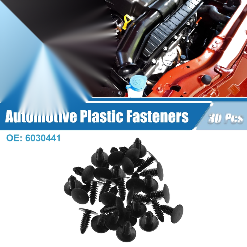 Jeep Ram Plastic Black Automotive 30 x Bumper Clips