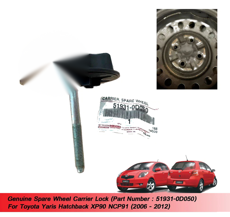 Toyota Yaris Hatchback XP90 Spare Wheel Lock (2006-2012)