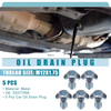Buick Cascada 5 x Car Oil Drain Plug Silver Tone (2016–2019)