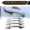 Toyota Tacoma 4pcs Chrome Silver Exterior Door Handle Covers (2016-2023)