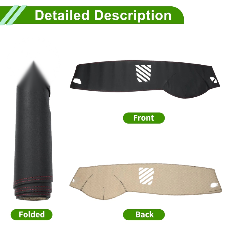 BMW 5 Series (2014-2017) Dash Mat Carpet Black Red Dashboard Cover