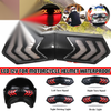 Motorcycle Helmet LED Safety Warn Lamp Wireless Turn Signal Brake Light