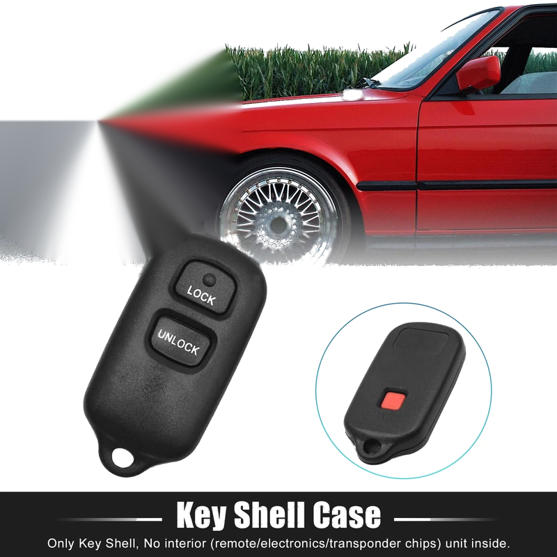 Toyota Camry Corolla Sienna Solara Car Key Shell Case 3-Button