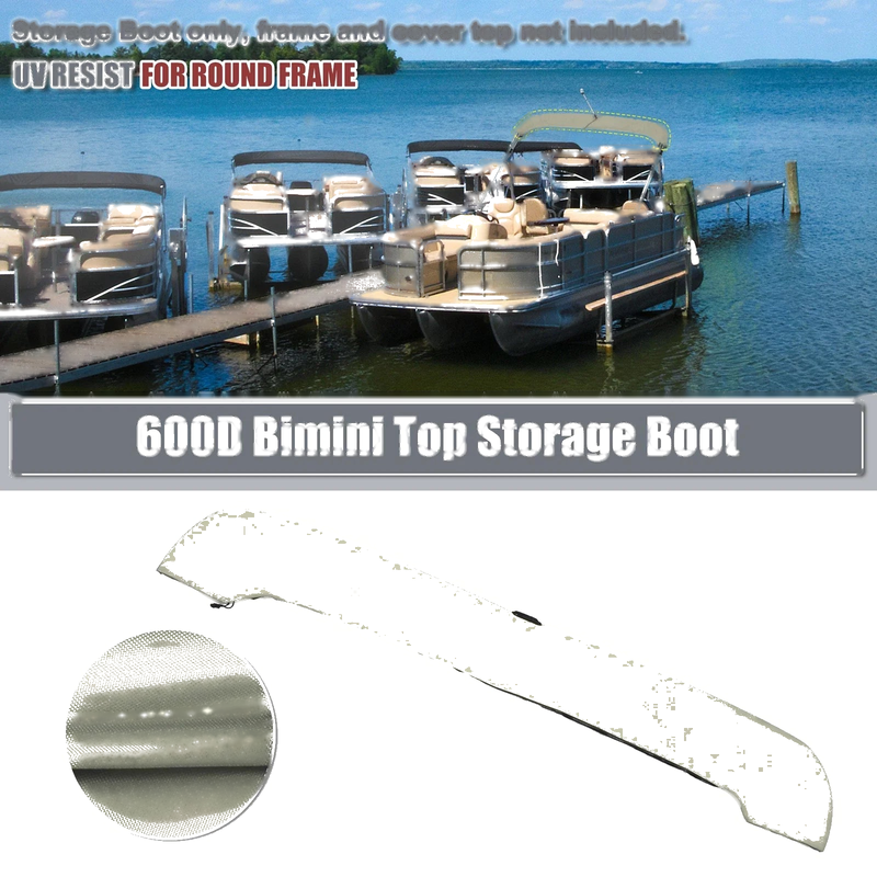 3 Bow 4 Bow Boat Bimini Top Boot Beige 73-78 Width