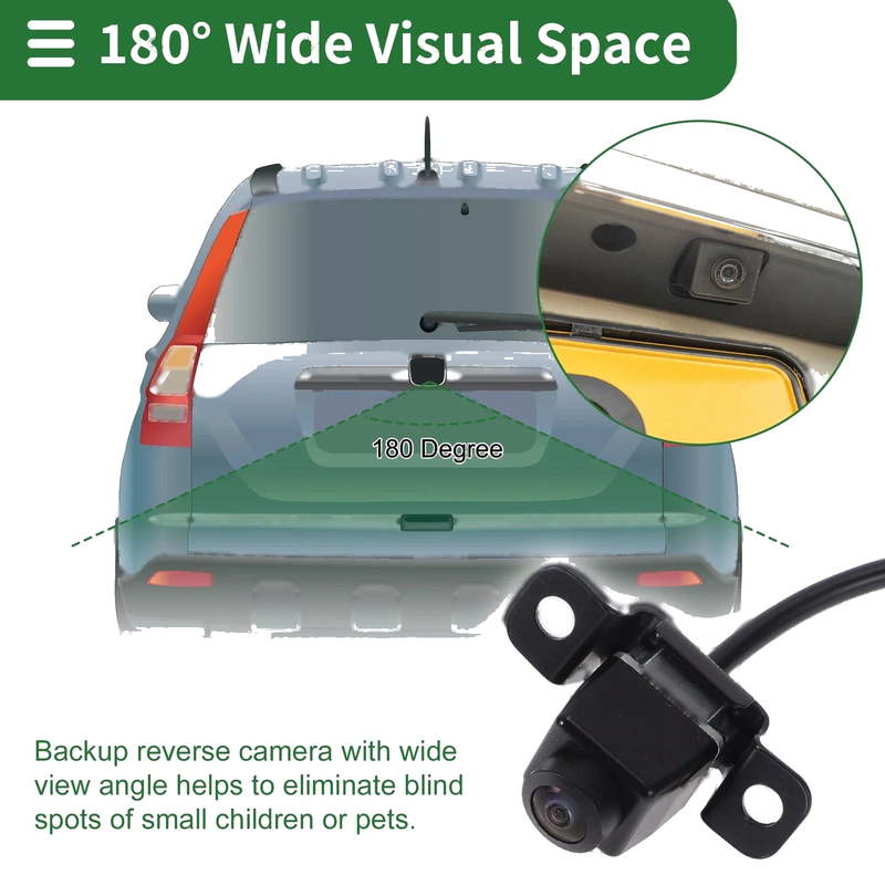 Hyundai Veloster 2012-2017 - 120-180 Degree Angle Rear View Camera