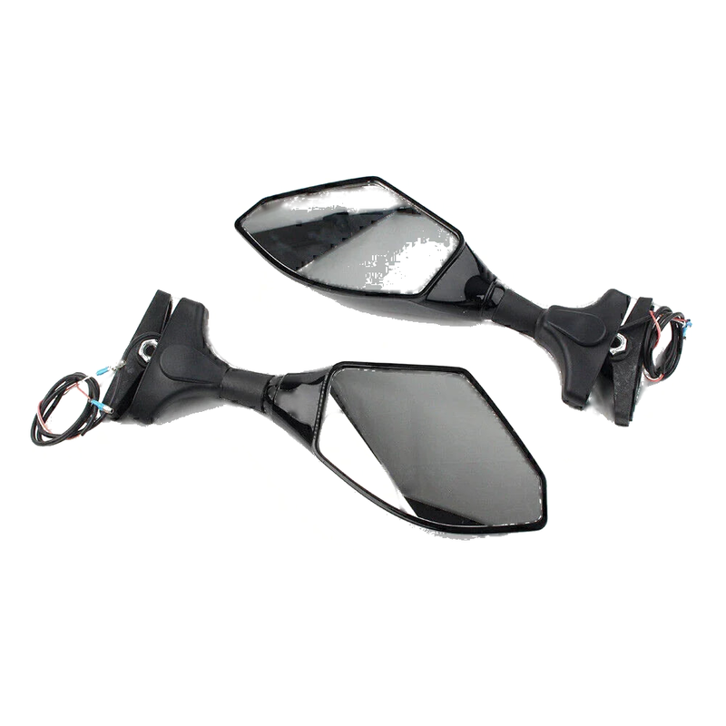 Honda Kawasaki Yamaha YZF R6S LED Turn Signal Rearview Mirrors (2006-2016)