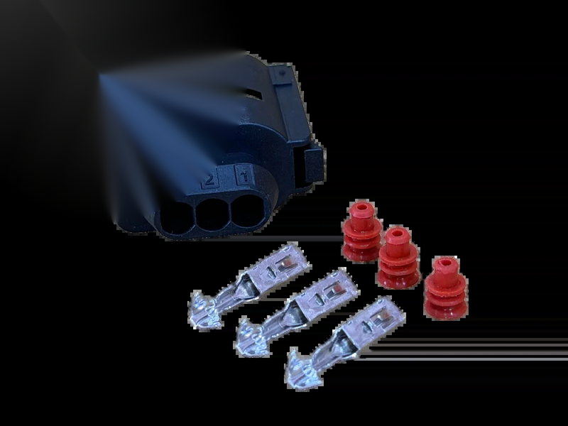 Vehicle 3 Pins Wiring Harness Connector Plug