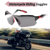 Motorcycle Riding Goggles Deep Gray Lens Black Red Frame Tri-acetel PC