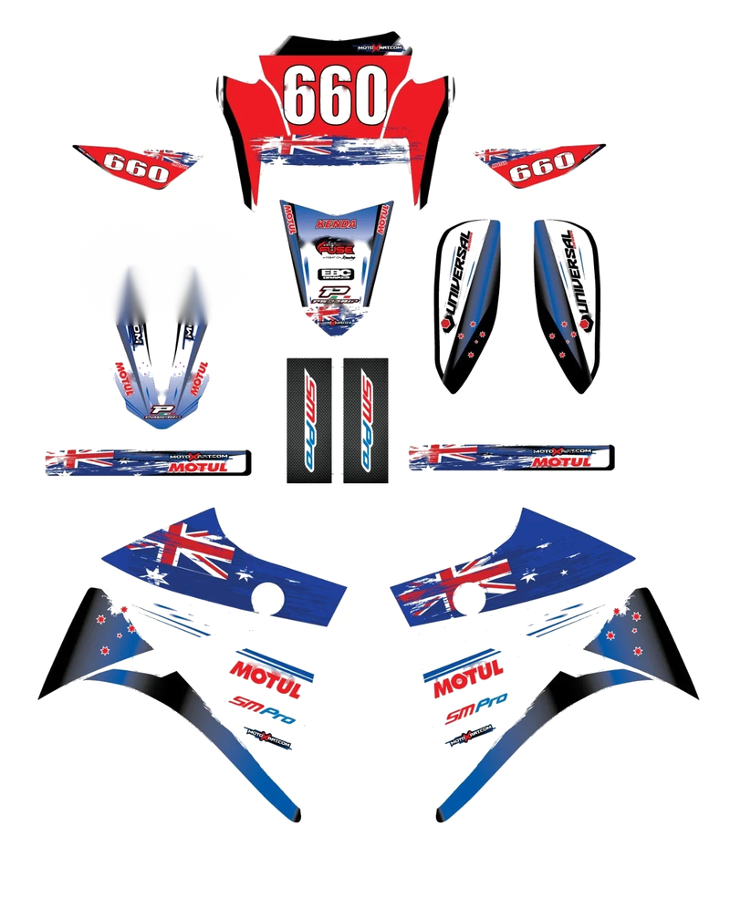 Yamaha XT 660 R Custom Graphic Kit AUSSIE PRIDE (2004-2016)