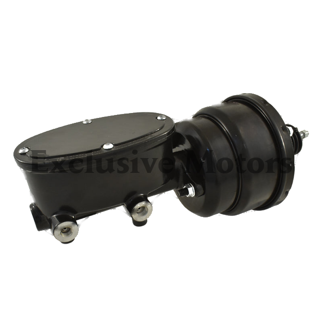 Universal Wilwood Style 7" Black Dual Brake Booster & Master Cylinder