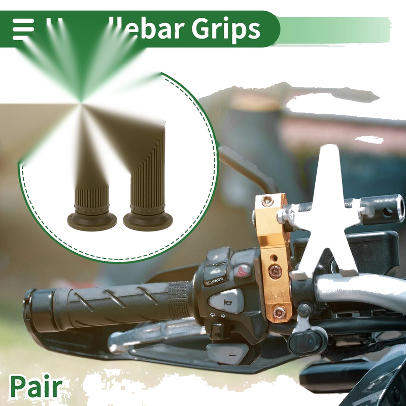 25mm Motorcycle Handlebar Grips TPU Green