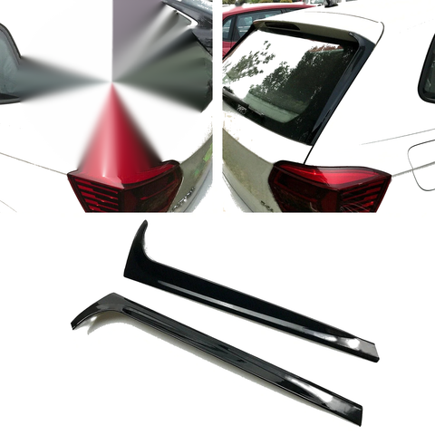 VW Polo MK6 2 x Rear Window Side Canard Spoilers (2018-2020)