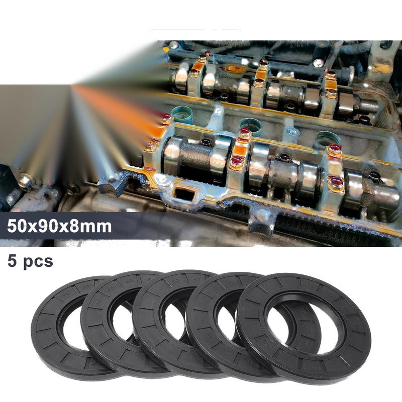 Oil Seal / 50x90x8mm / Seal Ring Rotary Shaft Seal (Nitrile Rubber) 5 Pcs