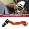 Bosuer M4 Folding Motorcycle Gear Shift Lever Orange Black Silver Tone