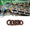 Make Model Oil Seal 25x42x10mm FKM Rubber High Pressure Brown 5 Pcs