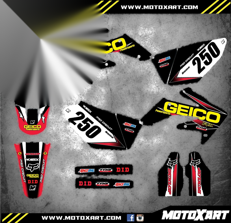 Honda CRF 250 GEICO Style Sticker Kit (2018-2019)