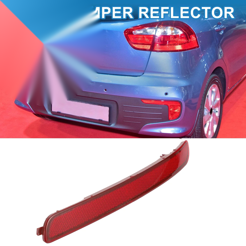 Kia Rio EX, LX, SX 1.6L (2012-2015) Red Rear Left Bumper Reflector