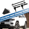 Jeep Commander 6 x Car Front Inner Outer Tie Rod Ends & Rack Boots (2006-2010)