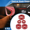 Toyota 4Runner (2010-2022) Red 5 Pcs AC Climate Control Knob Rings