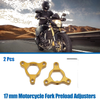 Most Motorcycle Gold Tone 2 x 17mm Fork Preload Adjusters