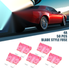 Cars Boat Truck SUV Motorcycle Pink 50pcs Blade Style Fuses 4A Mini Size