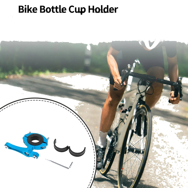 Motorcycle Bicycle Universal Blue Aluminum Alloy Cup Holder Water Bottle