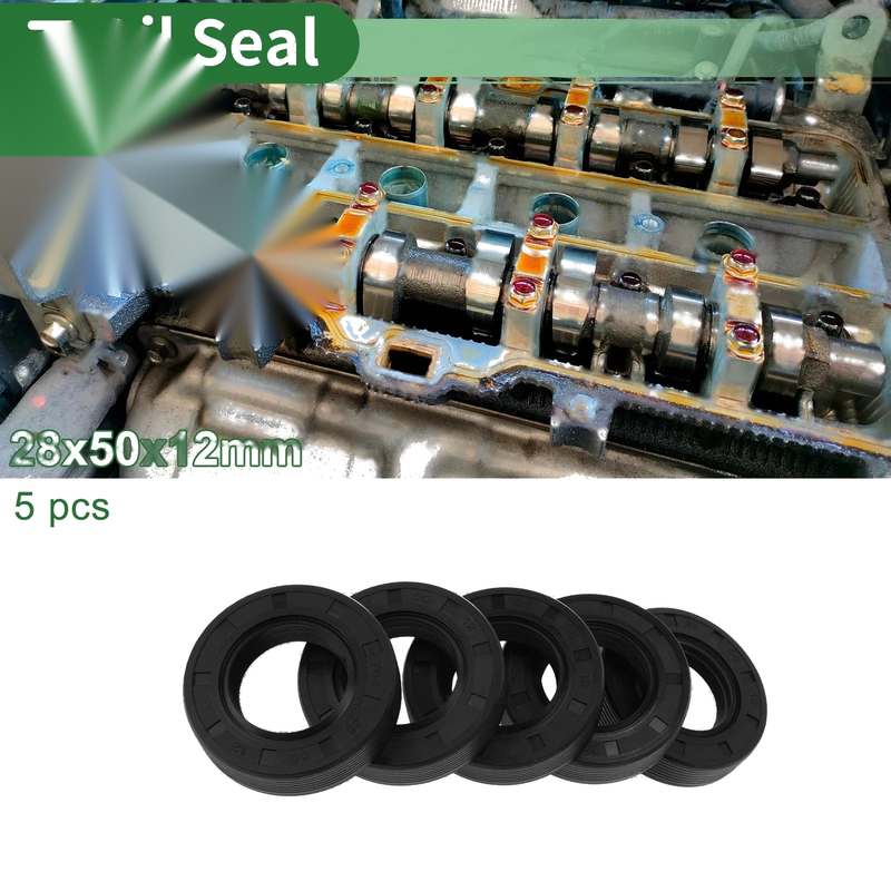 Oil Seal 28x50x12mm NBR Rubber Seal Ring Black