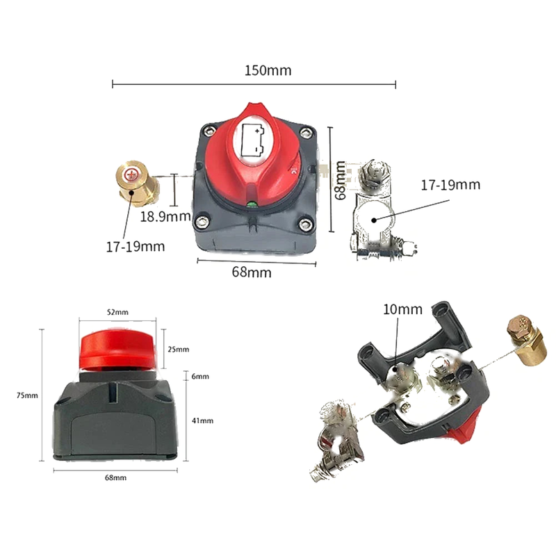 Long-Lasting Use Robust Design Battery Disconnect Switch Heavy Duty