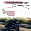 Motorcycle Riding Goggles Pink Lens White Frame Triacetyl Cellulose UV400