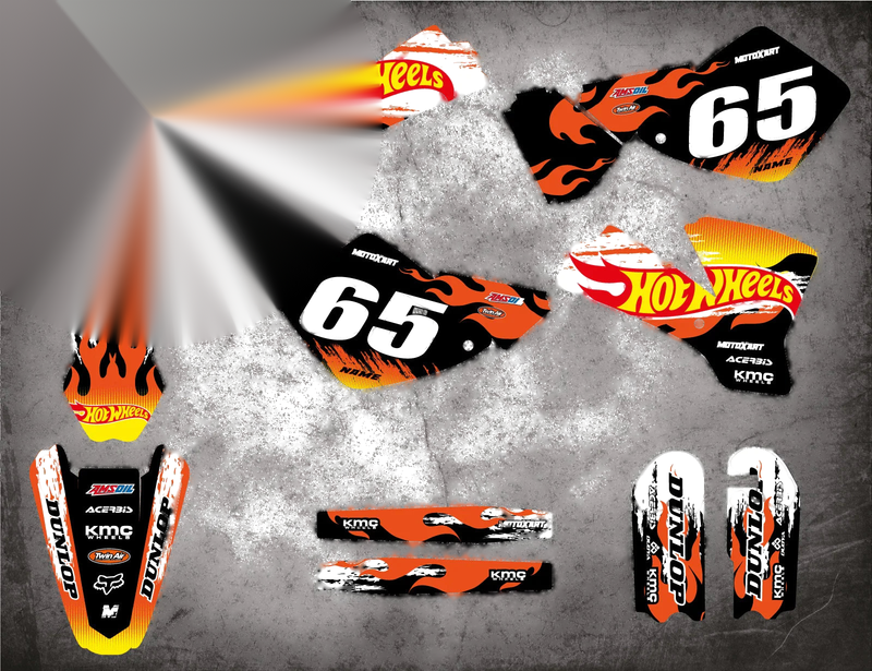 KTM 65 (2002-2008) BLAZE STYLE Stickers Custom Graphics Full Kit