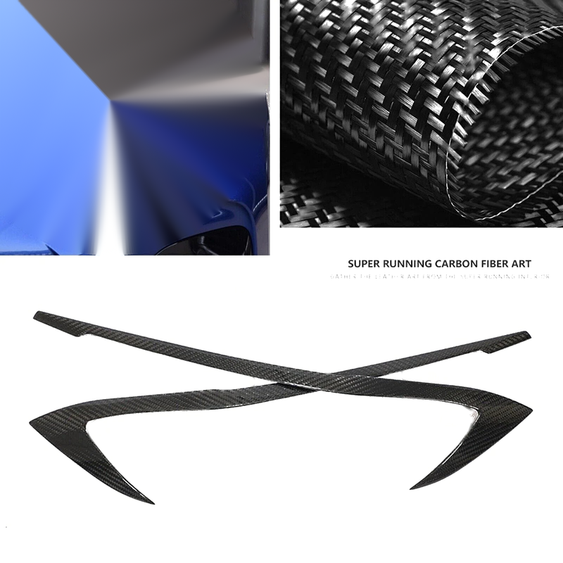 BMW 3 Series G20 G28 2 x Carbon Fiber Fog Light Eyelid Trim (2019-2021)