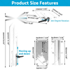 RV Camper - Movable, Rotatable, Height Adjustable Aluminum Alloy Table Leg