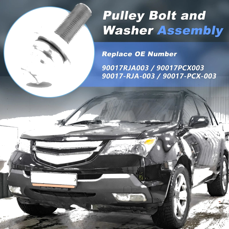 Honda Accord Civic Pilot Crankshaft Pulley Bolt & Washer (2003-2015)
